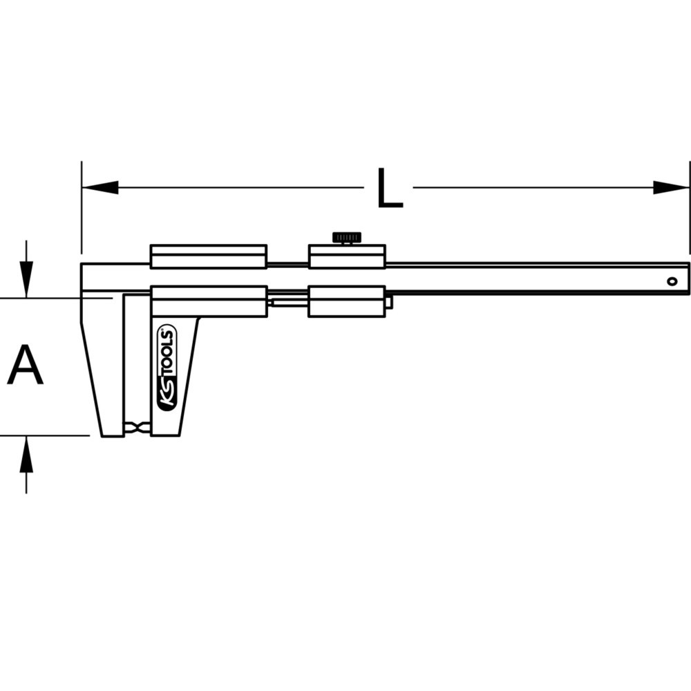Produktabbildung Nr. 9: KS TOOLS Bremsscheiben Messschieber 0-60mm, 162mm