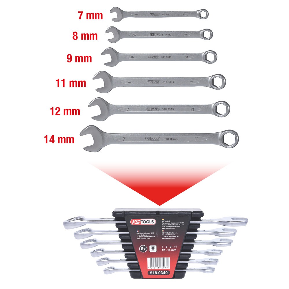 Produktabbildung Nr. 4: KS TOOLS Bremssystem-Entlüfterschlüssel-Satz, 6-tlg