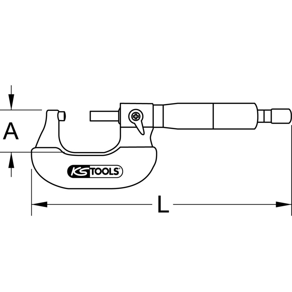 Produktabbildung Nr. 8: KS TOOLS Bügelmessschraube digital, 0-25 mm