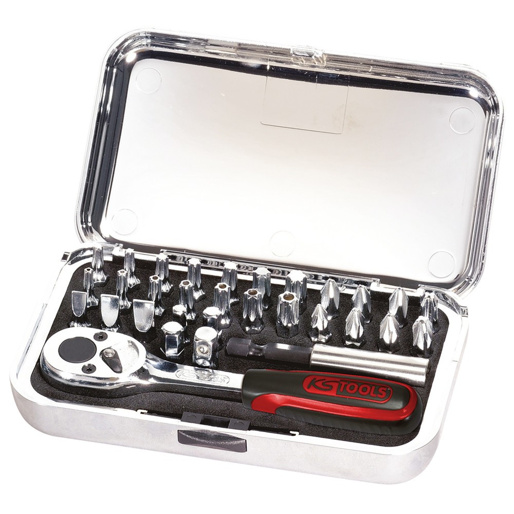 Produktabbildung: KS TOOLS 1/4" CHROME Bit-Satz, 31-tlg hochglanz Bits