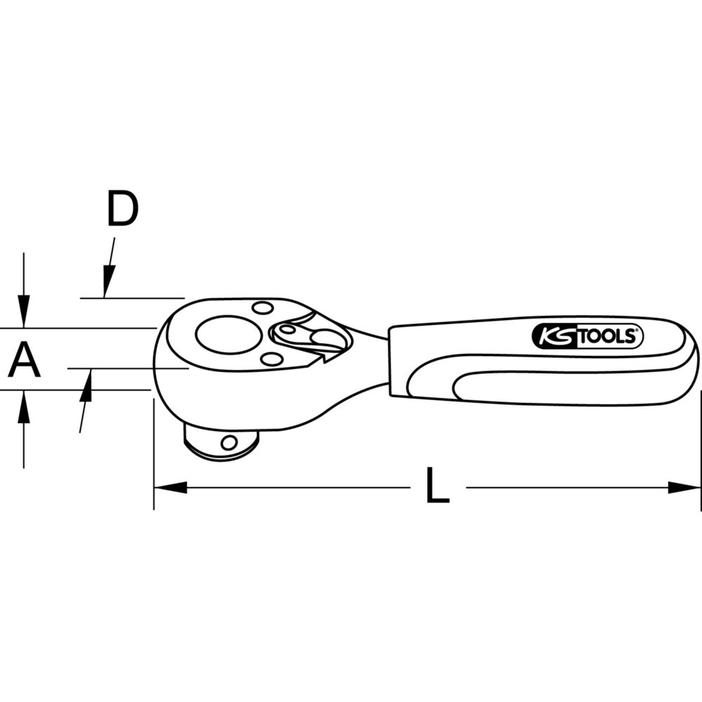Produktabbildung Nr. 9: KS TOOLS 1/4" CHROMEplus Bit-Umschaltknarre, 115mm