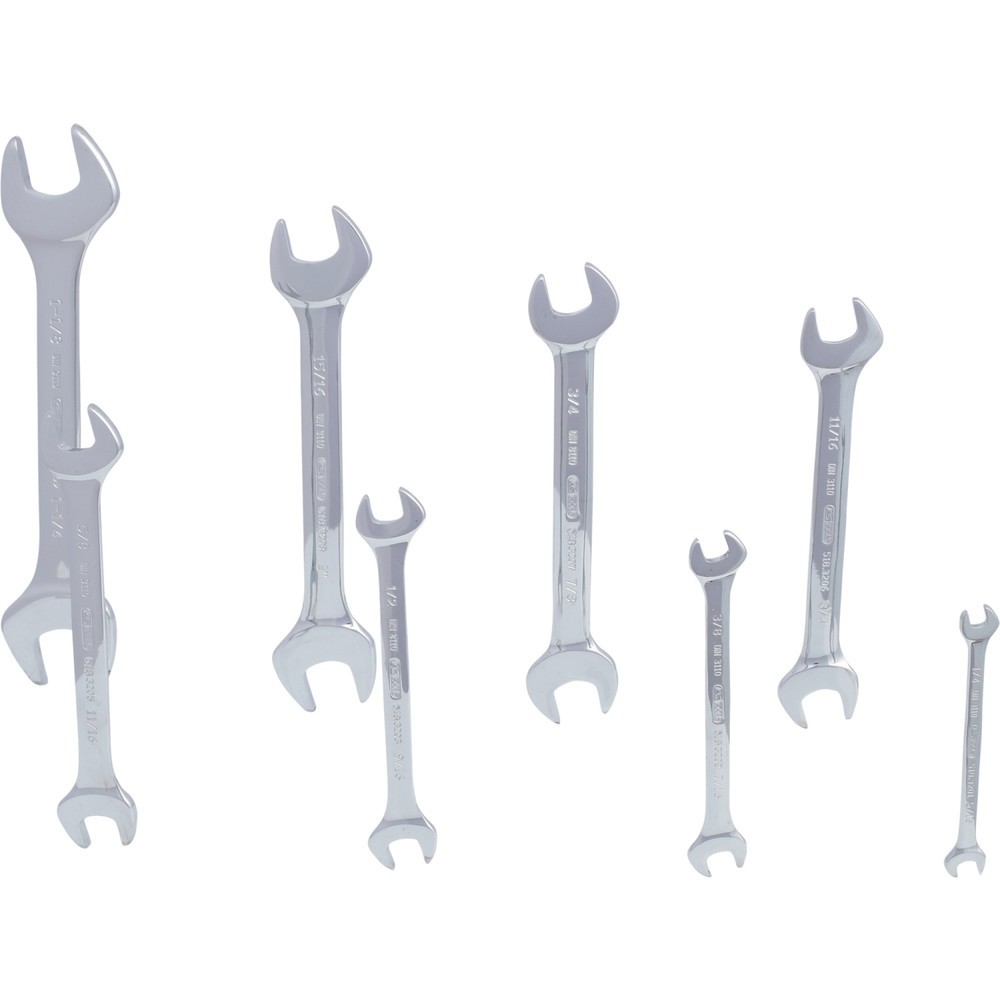 Produktabbildung: KS TOOLS CHROMEplus Doppel-Maulschlüssel-Satz, 8-tlg