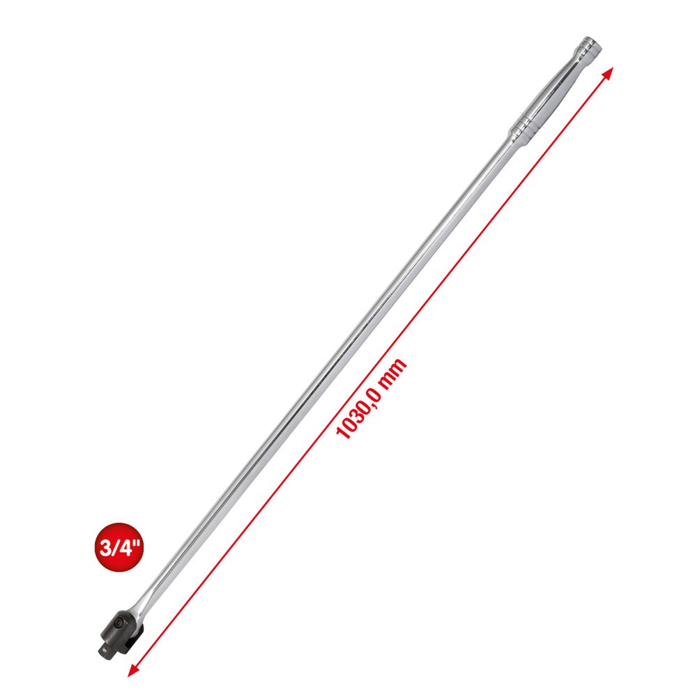 Produktabbildung Nr. 4: KS TOOLS 3/4" CHROMEplus Gelenk-Steckgriff, 1030mm