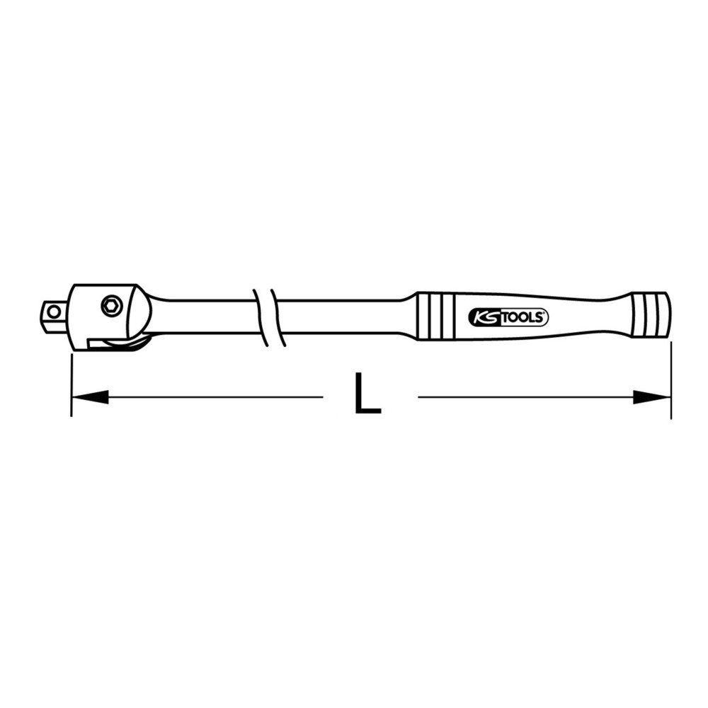 KS TOOLS 3/8" CHROMEplus Gelenk-Steckgriff, 260mm Produktabbildung: KS TOOLS 3/8" CHROMEplus Gelenk-Steckgriff, 260mm