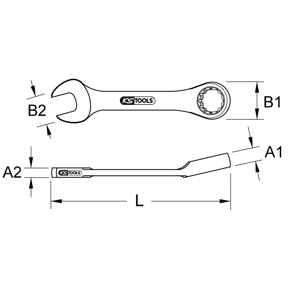 Produktabbildung Nr. 2: KS TOOLS CHROMEplus Ringmaulschlüssel, kurz, 10mm
