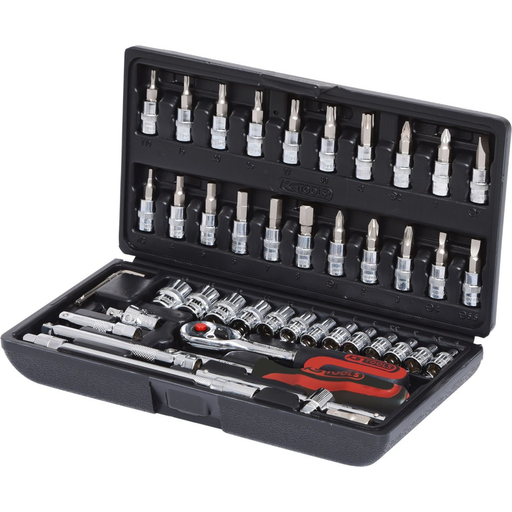 Produktabbildung: KS TOOLS 1/4" CHROMEplus Steckschlüssel-Satz, 46-tlg