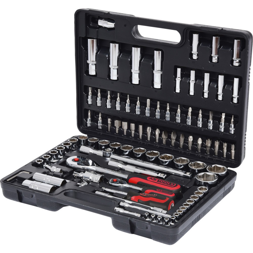 Produktabbildung: KS TOOLS 1/4"+1/2" CHROMEplus Steckschlüssel-Satz, 94-tlg