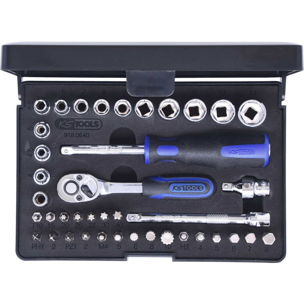 Produktabbildung Nr. 5: KS TOOLS 1/4" CHROMEplus Steckschlüssel-Satz, 40-tlg