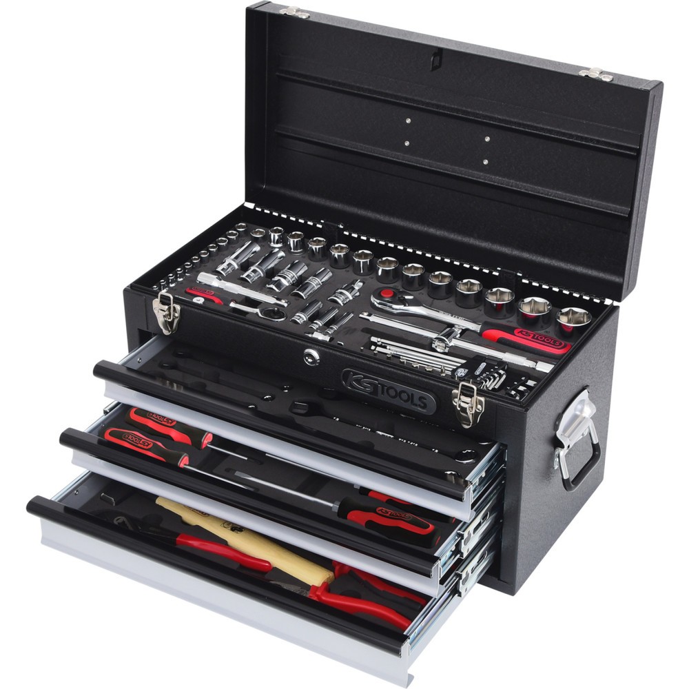 Produktabbildung: KS TOOLS 1/4"+1/2" CHROMEplus Universal-Werkzeug-Satz, 99-tlg