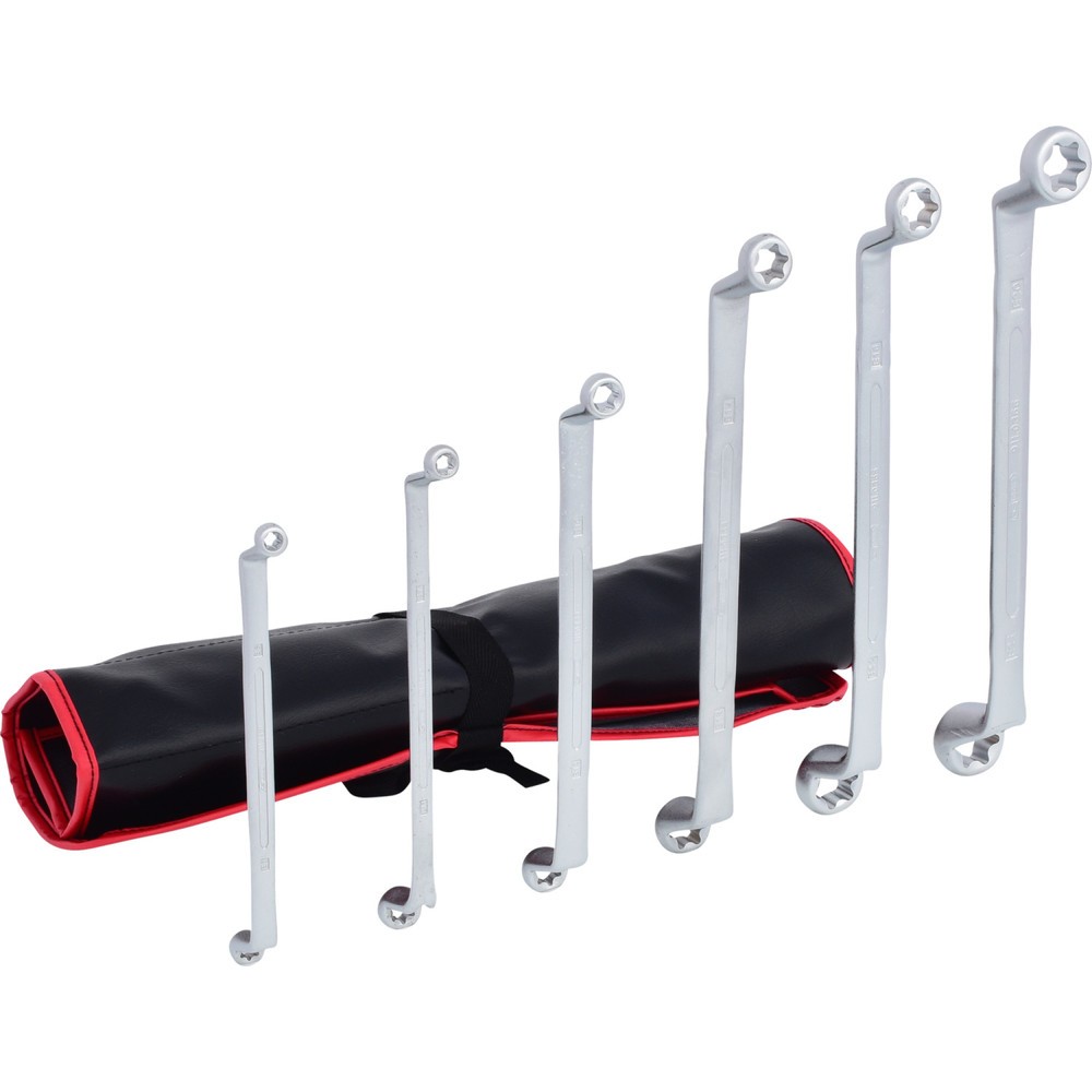 Produktabbildung: KS TOOLS Doppel-Ringschlüssel-Satz Torx-E, gekröpft, 6-tlg