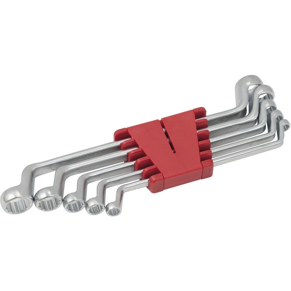 Produktabbildung Nr. 1: KS TOOLS Doppel-Ringschlüssel Satz, gekröpft, 5-tlg 8-19mm