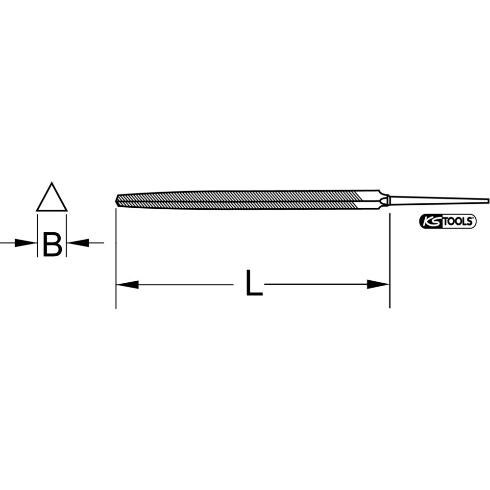 Produktabbildung Nr. 2: KS TOOLS Dreikant-Feilenblatt, Form C, 150mm, Hieb1