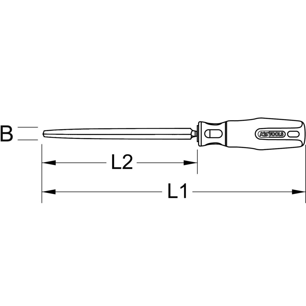 Produktabbildung Nr. 2: KS TOOLS Dreikant-Vollschaber, 370mm