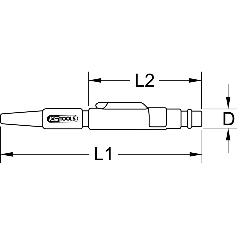 Produktabbildung Nr. 5: KS TOOLS Druckluft-Ausblasstift, 110mm