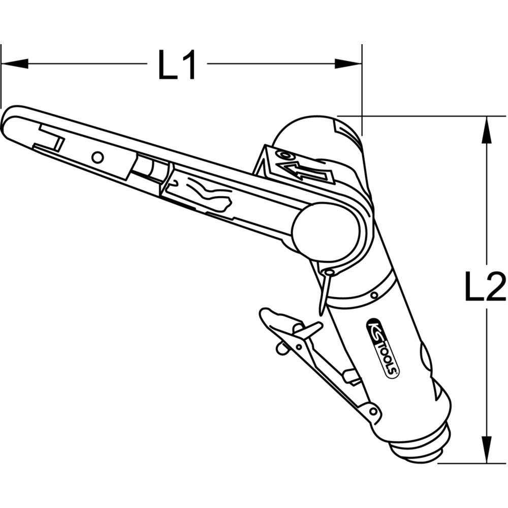 Produktabbildung Nr. 10: KS TOOLS Druckluft-Bandschleifer, 150mm