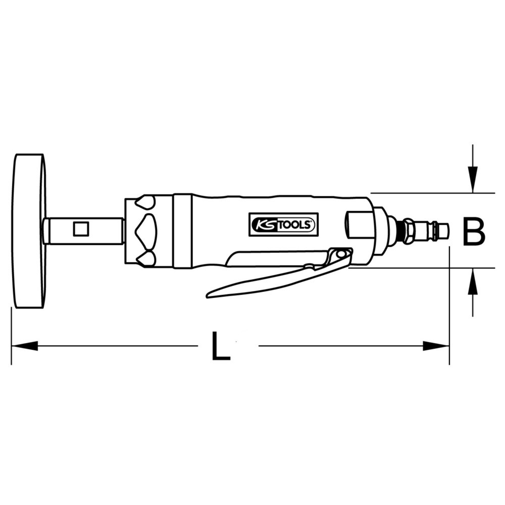 Produktabbildung Nr. 10: KS TOOLS 1/4" Druckluft-Radiermaschine, 4.000U/min