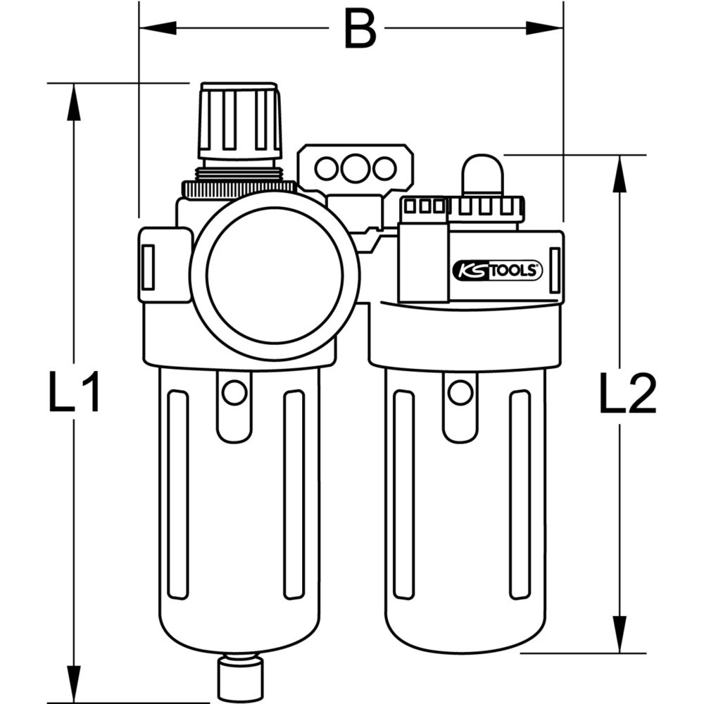 Produktabbildung Nr. 7: KS TOOLS 3/8" Druckluft-Wartungseinheit, 0,5-12bar