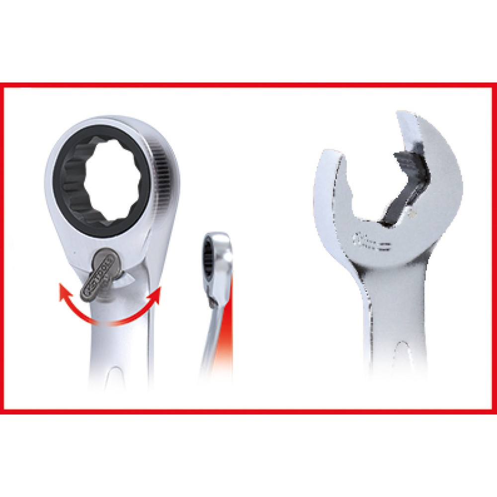 Produktabbildung Nr. 2: KS TOOLS DUO GEARplus Ringmaulschlüssel,Maul-Ratschenfunktion 8mm, umschaltbar