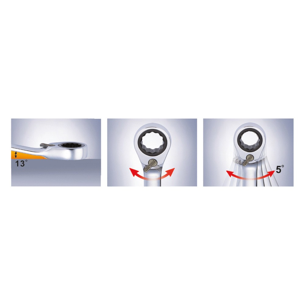 Produktabbildung Nr. 3: KS TOOLS DUO GEARplus Ringmaulschlüssel,Maul-Ratschenfunktion 8mm, umschaltbar