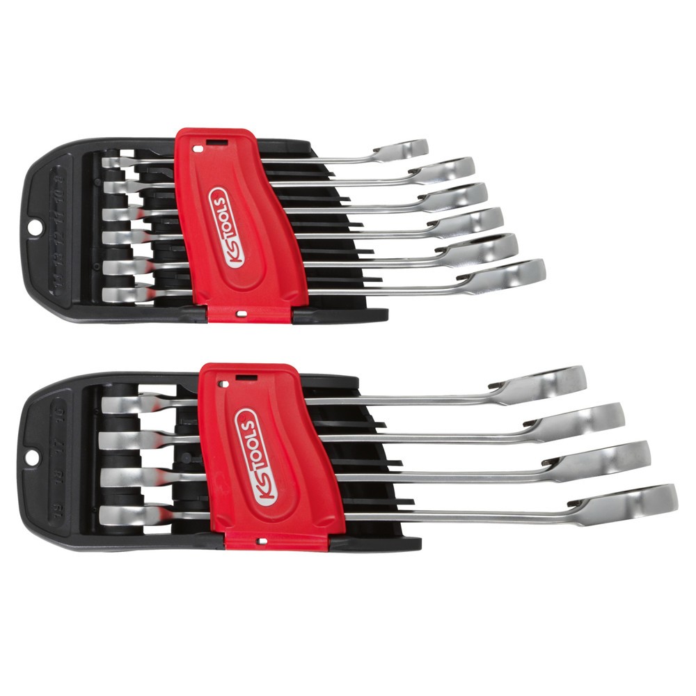 Produktabbildung: KS TOOLS DUO GEARplus® Ratschenringmaulschlüssel mit Maul-Ratschenfunktion, umschaltbar, 10-tlg