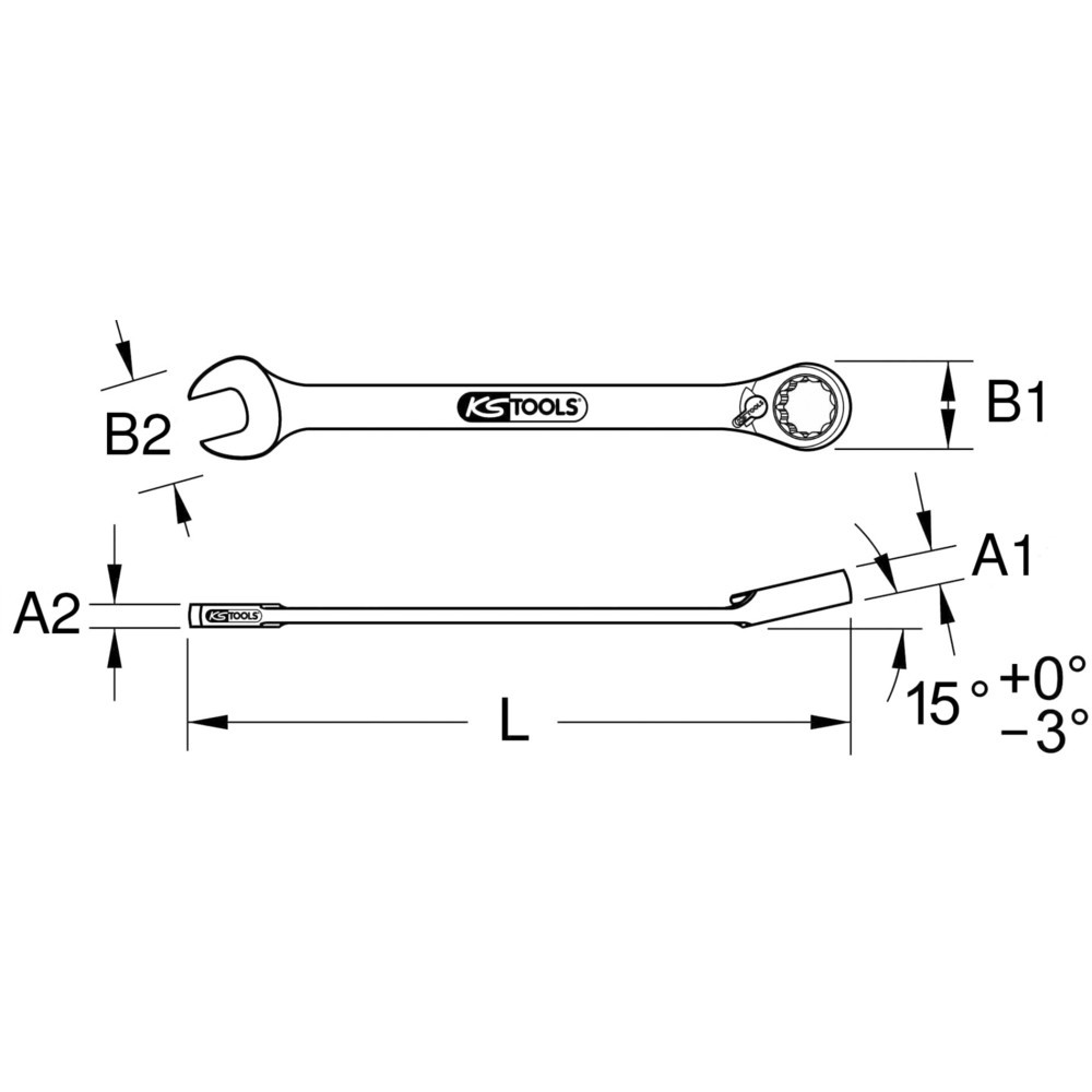 Produktabbildung Nr. 13: KS TOOLS DUO GEARplus Ringmaulschlüssel,Maul-Ratschenfunktion 8mm, umschaltbar