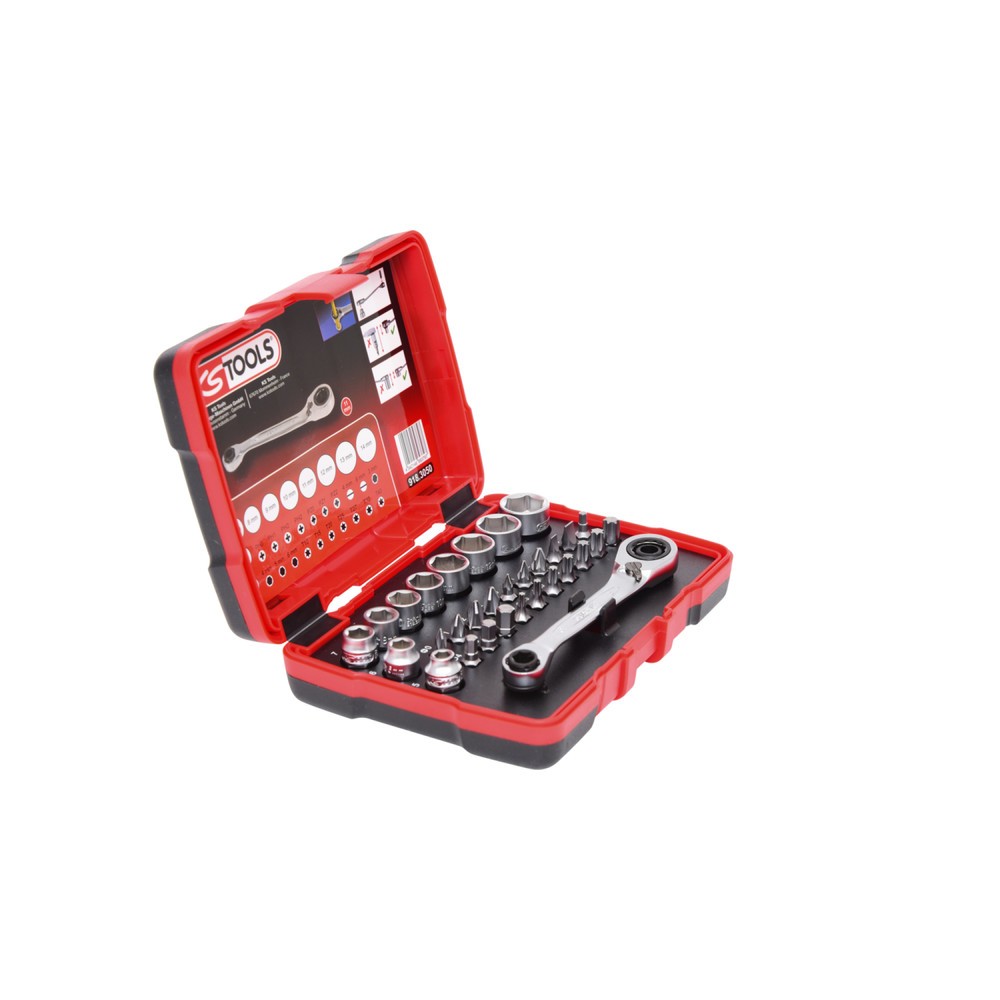 Produktabbildung Nr. 8: KS TOOLS 1/4" + 11 mm Durchgangs-Steckschlüssel- und Bit-Satz, 31-tlg
