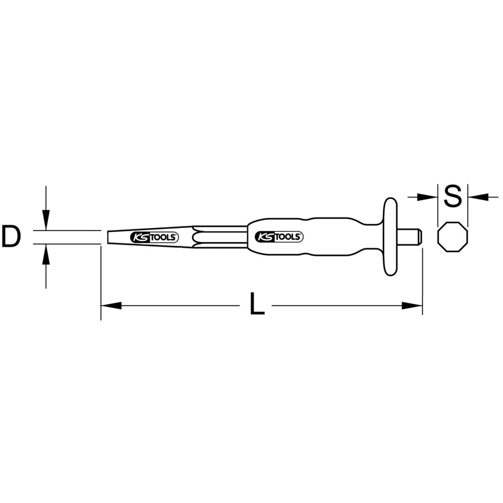 Produktabbildung: KS TOOLS Durchtreiber, Ø 5 mm, konisch