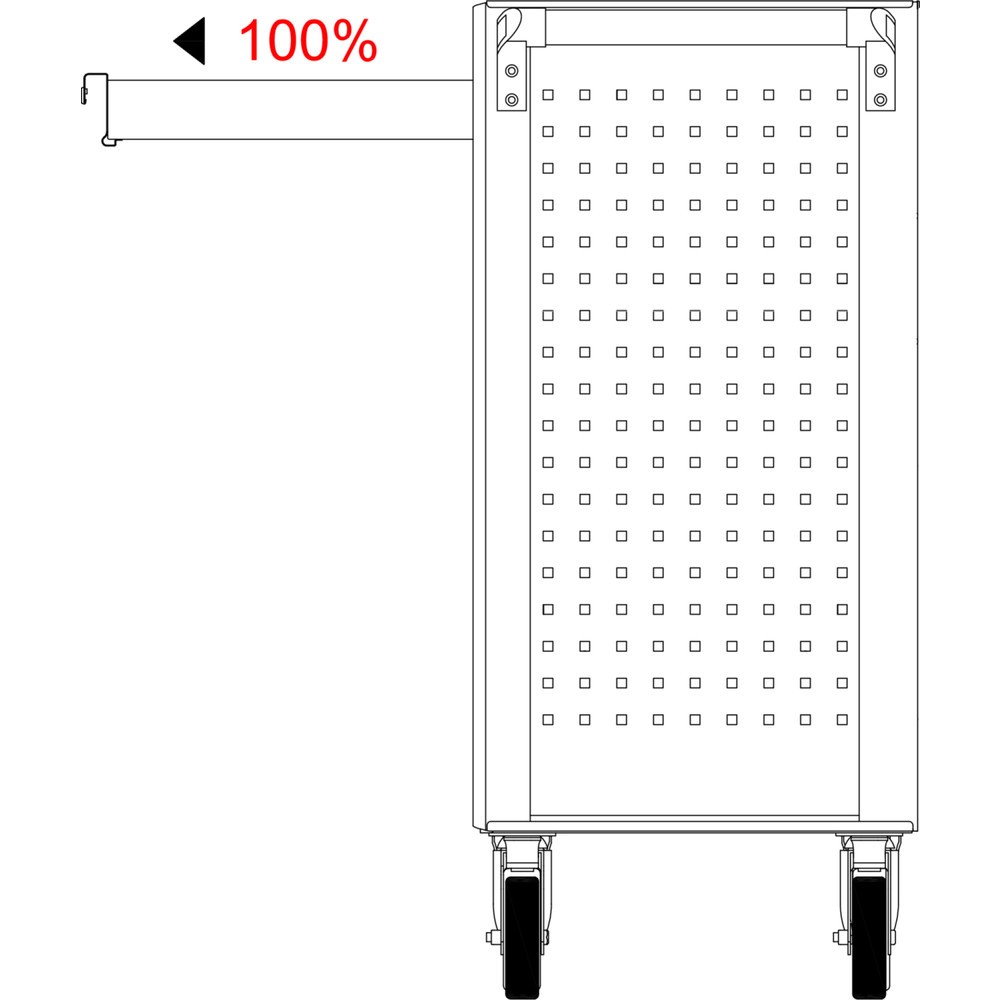 Produktabbildung Nr. 2: KS TOOLS ECOline SCHWARZ/ROT Werkstattwagen mit 7 Schubladen und 215 Premium-Werkzeugen