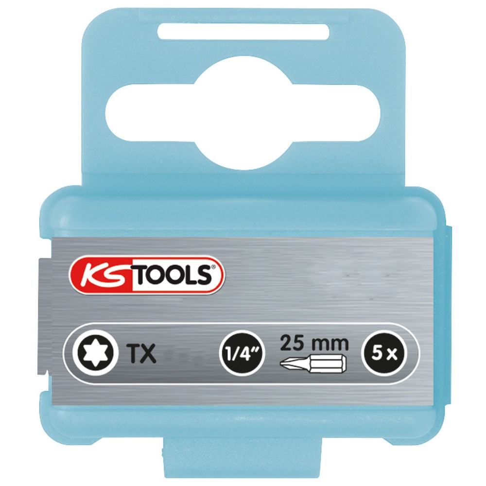 Produktabbildung Nr. 1: KS TOOLS 1/4" EDELSTAHL Bit Torx, 25mm, T10, 5er Pack