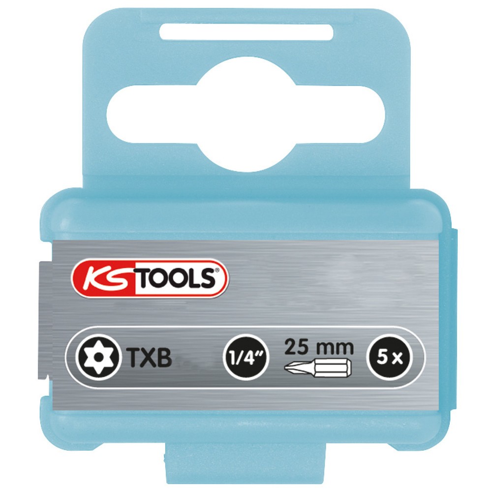 Produktabbildung: KS TOOLS 1/4" EDELSTAHL Bit, 25mm, TB40, 5er Pack