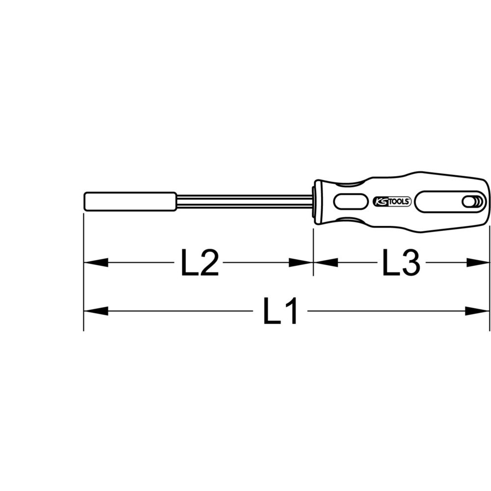 Produktabbildung: KS TOOLS 1/4" EDELSTAHL Bit-Schraubendreher, 206mm