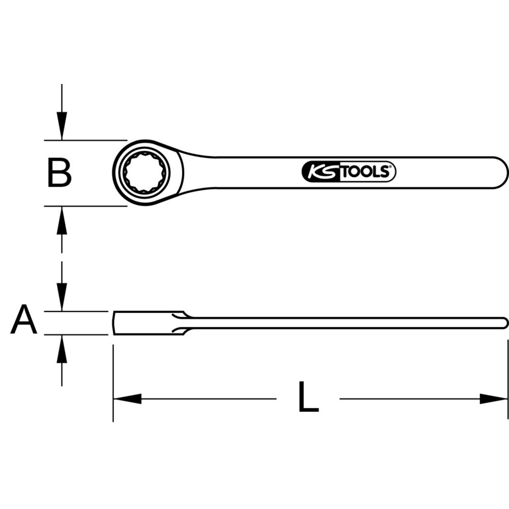 Produktabbildung: KS TOOLS EDELSTAHL Einringschlüssel, 60mm