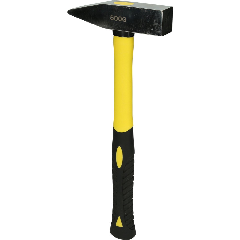 Produktabbildung: KS TOOLS EDELSTAHL Schlosserhammer mit Fiberglasstiel, 500g