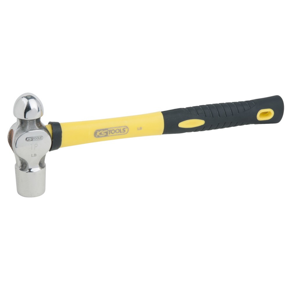 Produktabbildung Nr. 2: KS TOOLS EDELSTAHL Schlosserhammer mit Fiberglasstiel, 440g
