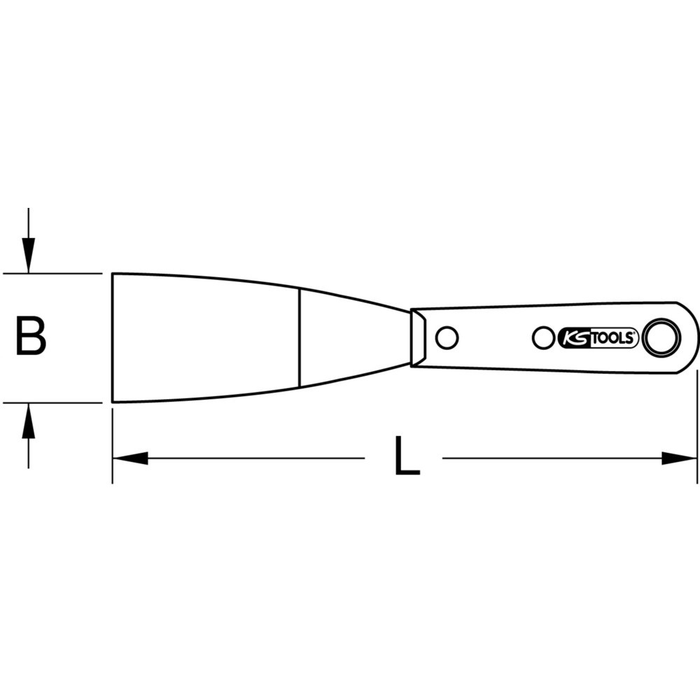 Produktabbildung Nr. 5: KS TOOLS EDELSTAHL Spachtel, 38mm, mit Holzgriff