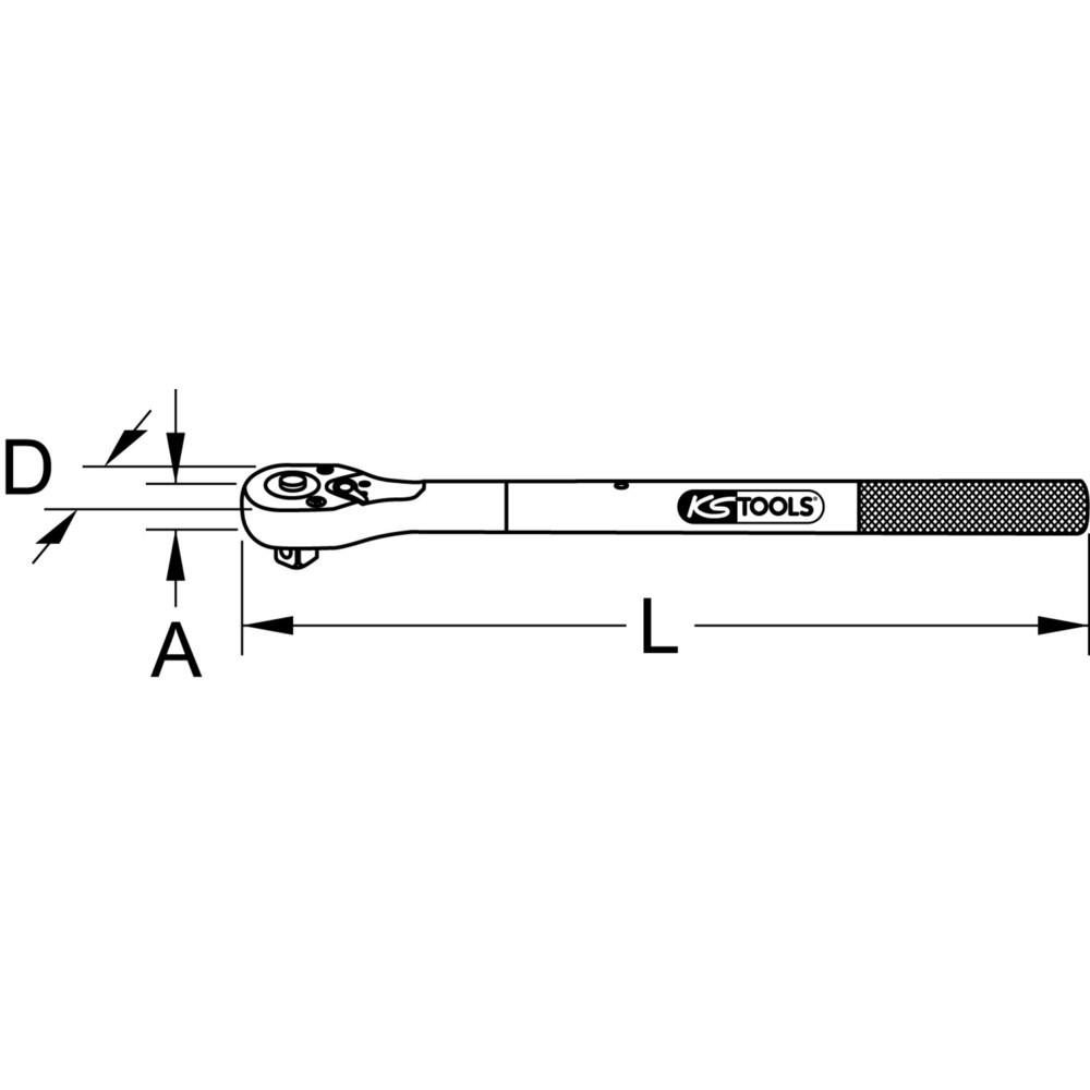 Produktabbildung: KS TOOLS EDELSTAHL 1/2" Umschaltknarre