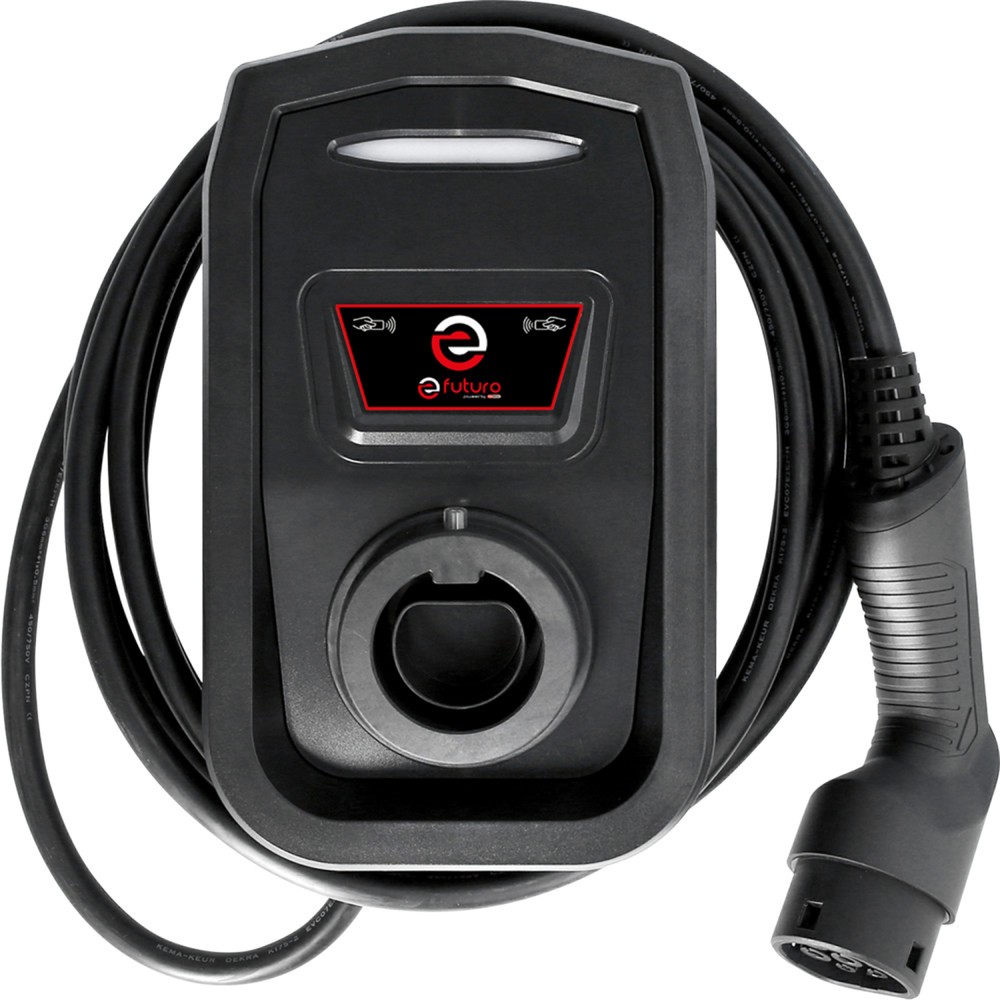 Produktabbildung Nr. 2: KS TOOLS efuturo Wallbox mit Typ 2 Ladekabel, 3 Phasen, bis zu 11 kW, 16 A, 400 V, Mode 3, mit RFID Zugangskontrolle, ohne Stromzähler