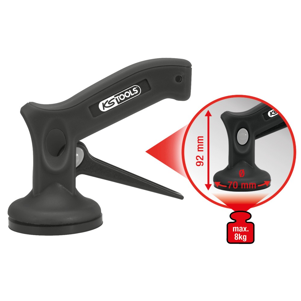 Produktabbildung Nr. 3: KS TOOLS Einhand-Mini-Saugheber, 8kg, Ø 70mm