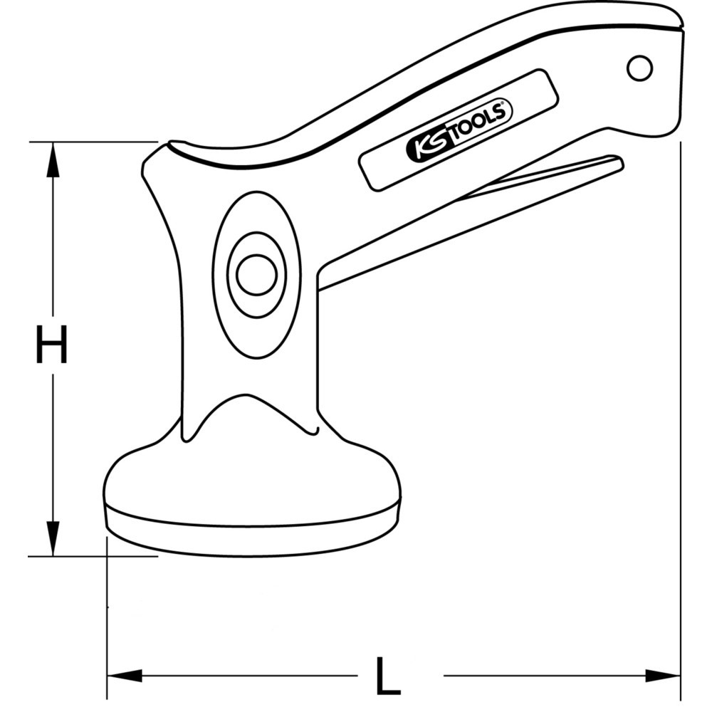 Produktabbildung Nr. 7: KS TOOLS Einhand-Mini-Saugheber, 8kg, Ø 70mm