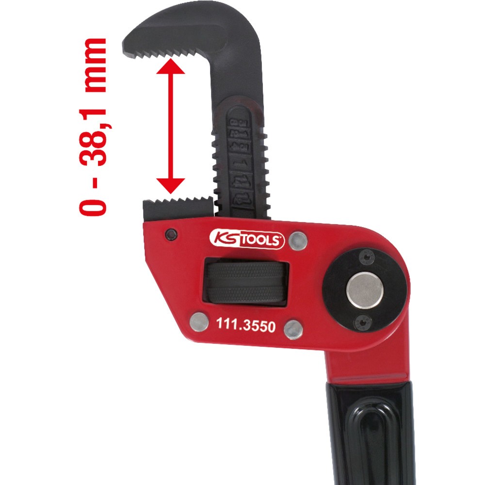 Produktabbildung Nr. 4: KS TOOLS Einhand-Rohrzange 1.1/2" mit verstellbarem Kopf