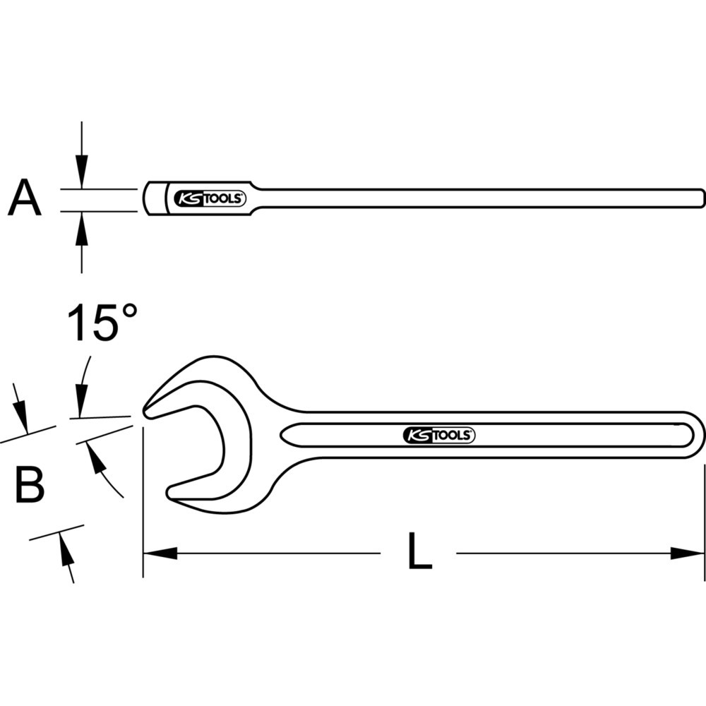 Produktabbildung Nr. 2: KS TOOLS Einmaul-Kraftschlüssel, 7mm