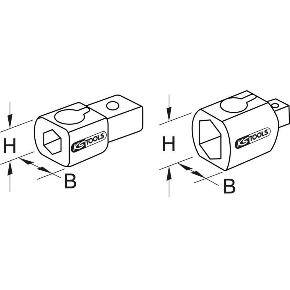 Produktabbildung Nr. 5: KS TOOLS 14x18mm Einsteck-Adapter, auf 9x12mm
