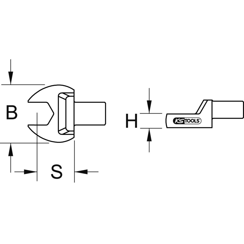Produktabbildung Nr. 6: KS TOOLS 9x12mm Einsteck-Maulschlüssel, 7mm