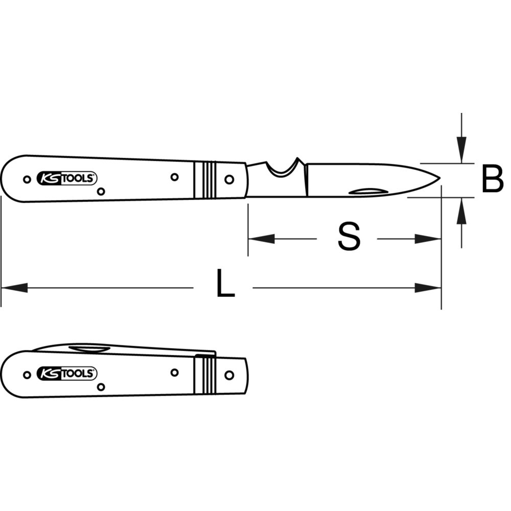 Produktabbildung Nr. 5: KS TOOLS Elektriker-Klappmesser, 1 Klinge mit Abisolierfunktion