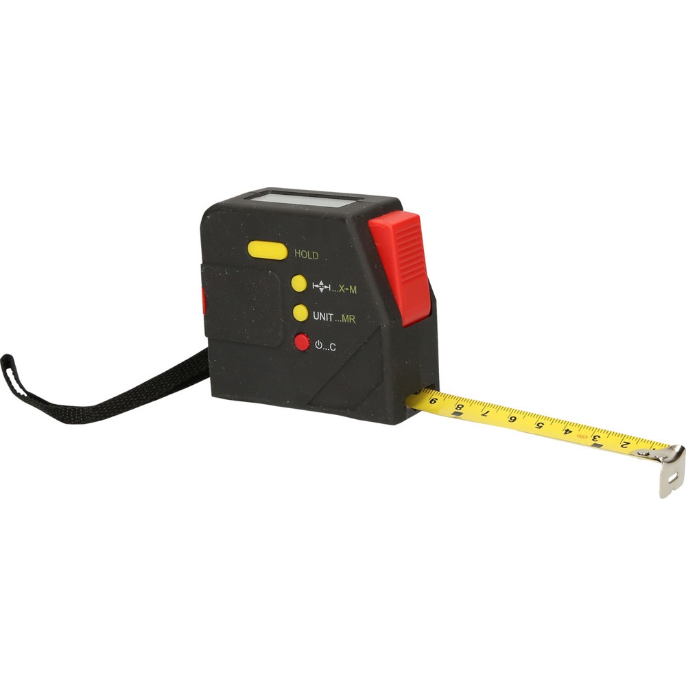 Produktabbildung: KS TOOLS Elektrisches Bandmaß mit Feststeller und Gürtelclip, digital, 5 m, 19 mm