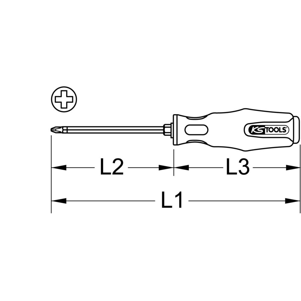 Produktabbildung: KS TOOLS ERGOTORQUEmax Schlagkappen-Schraubendreher, PH0