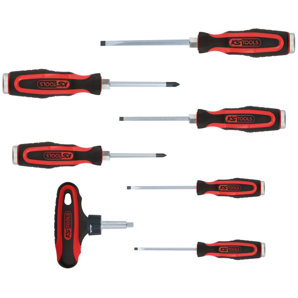Produktabbildung: KS TOOLS ERGOTORQUEmax Schlagkappen-Schraubendreher-Satz, 7-tlg