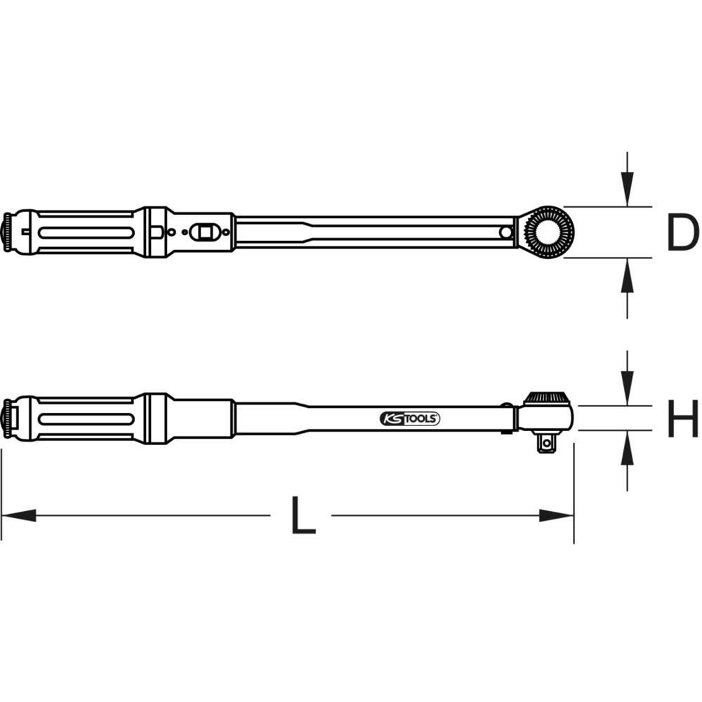 Produktabbildung Nr. 8: KS TOOLS 1" ERGOTORQUE®precision Ratschen-Drehmomentschlüssel Drehknopf, 200-1000Nm
