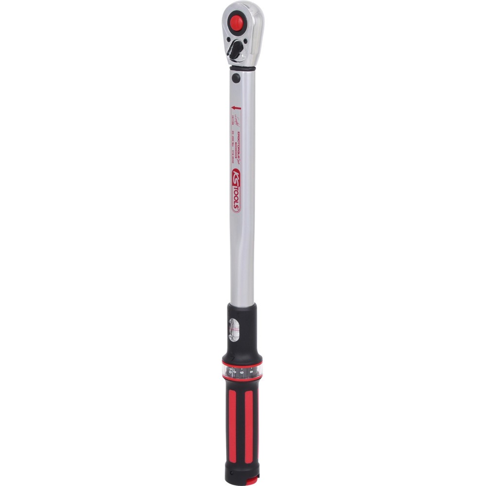 Produktabbildung: KS TOOLS 1/2" ERGOTORQUE®precision Ratschen-Drehmomentschlüssel, 40-200Nm, rot