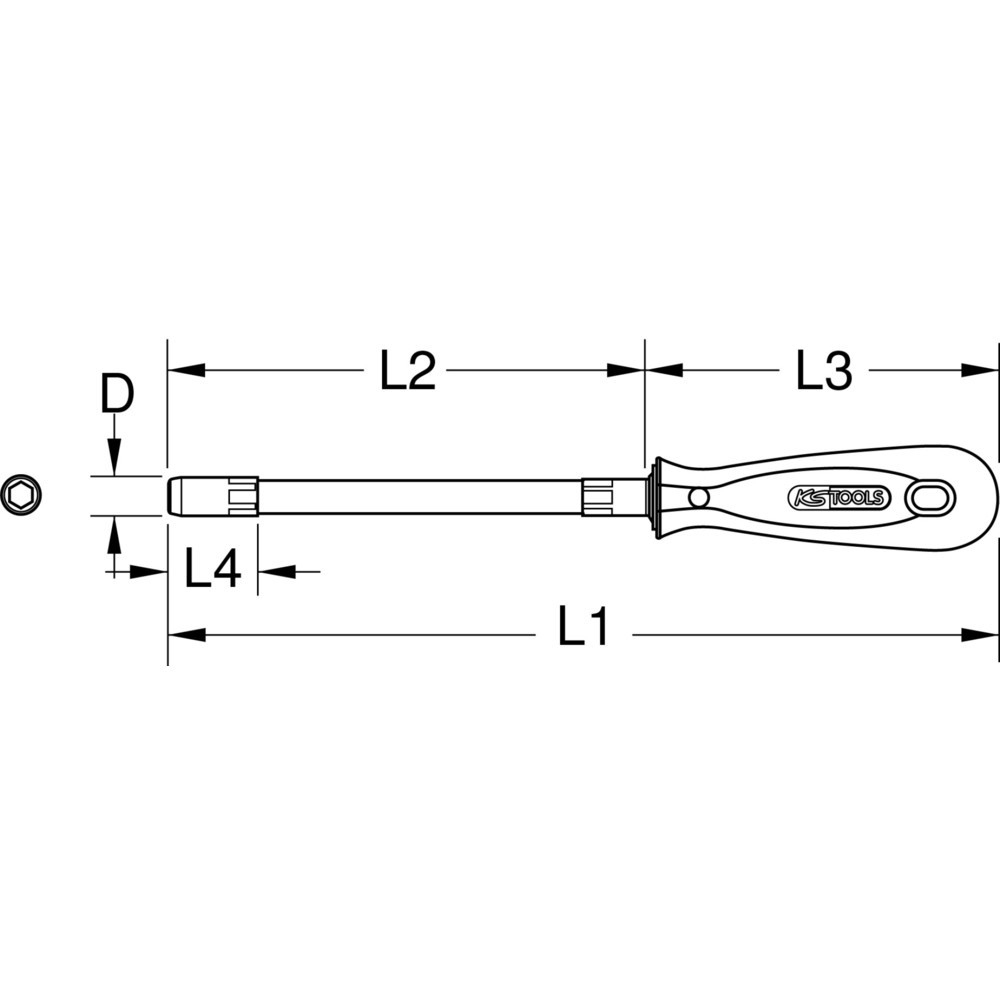 Produktabbildung: KS TOOLS ERGOTORQUE Stecknuss-Schraubendreher, 8mm